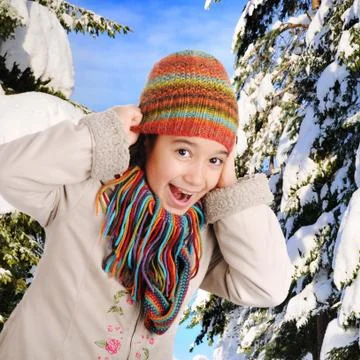 Winter happiness Stock Photos