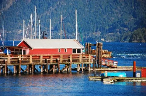 Winter harbour Foto stock