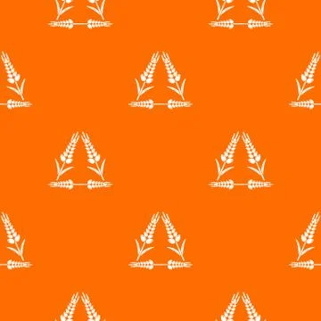 Winter-hardened wheat pattern orange Illustrazione stock