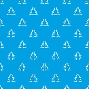 Winter-hardened wheat pattern vector seamless blue イラスト素材