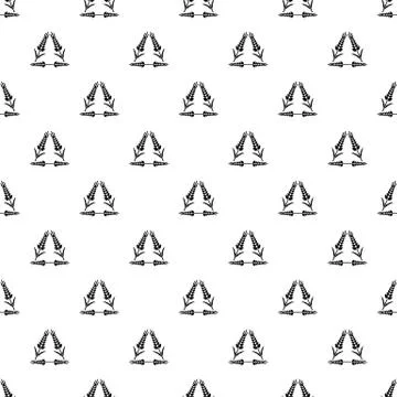 Winter-hardened wheat pattern vector seamless Stock Illustration