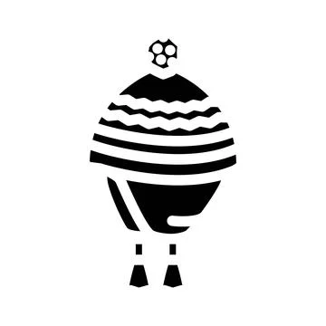 Winter hat cap glyph icon vector illustration イラスト素材
