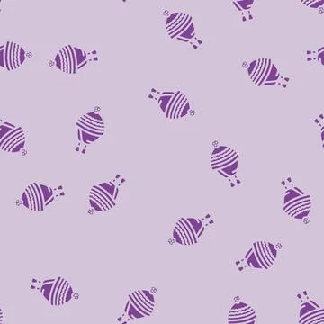 Winter hat cap glyph vector seamless pattern Illustrazione stock