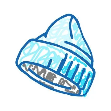 Winter hat cap icon doodle illustration イラスト素材