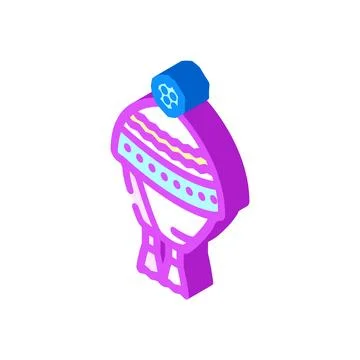 Winter hat cap isometric icon vector illustration イラスト素材