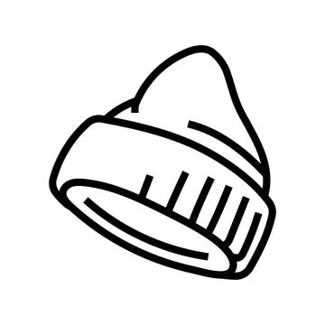 Winter hat cap line icon vector illustration イラスト素材