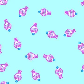 Winter hat cap vector seamless pattern Illustrazione stock