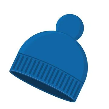 Winter hat, color isolated vector illustration in cartoon style Stock Illustration
