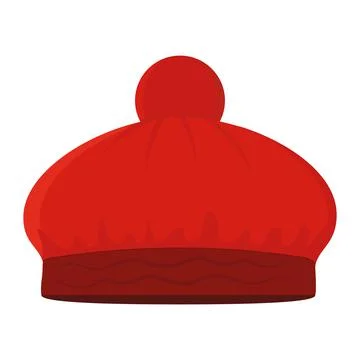 Winter hat, color isolated vector illustration in cartoon style Stock Illustration