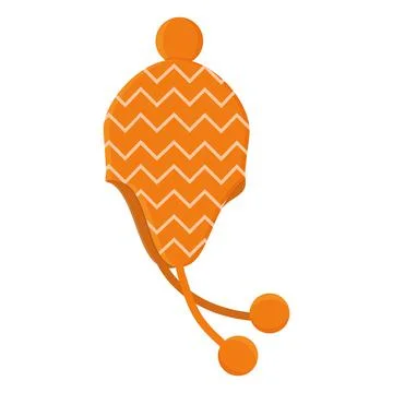 Winter hat, color isolated vector illustration in cartoon style Stock Illustration