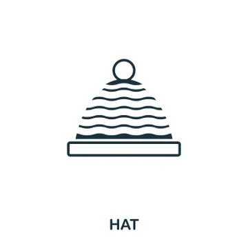 Winter Hat icon. Flat style icon design. UI. Illustration of hat icon. Pictogram Stock Illustration