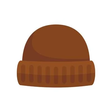 Winter Hat icon in flat style Stock Illustration