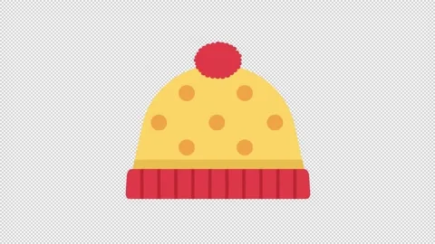 Winter Hat Icon Stock Footage 205037730