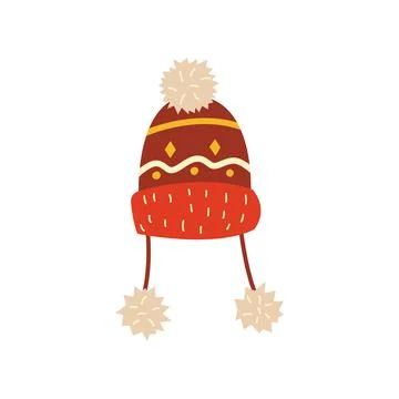Winter hat icon. Knitted winter cap. Vector illustration Stock Illustration