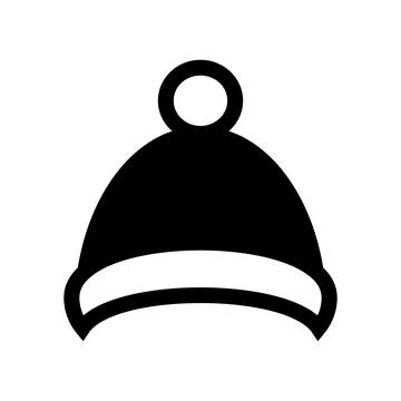 Winter hat icon on white background. Flat style. Vector illustration. Stockillustratie
