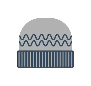 Winter hat isolated vector icon Stock Illustration