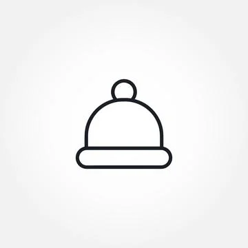 Winter hat isolated vector line icon. Stock Illustration