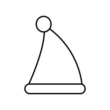 Winter hat line icon. simple design editable. Design template vector Illustrazione stock