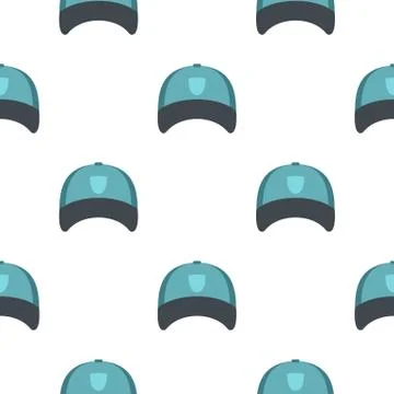 Winter hat pattern flat Illustrazione stock