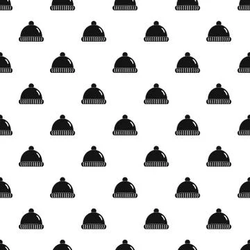 Winter hat pattern seamless vector Illustrazione stock