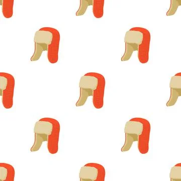 Winter hat pattern seamless vector Illustrazione stock