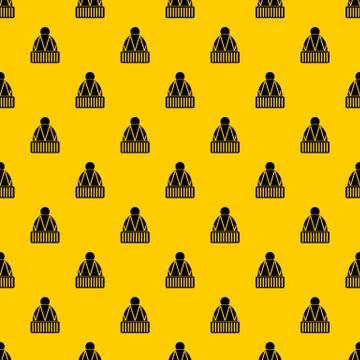 Winter hat pattern vector Stock Illustration