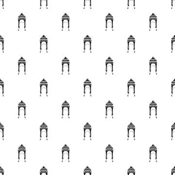 Winter hat pattern vector seamless Stock Illustration