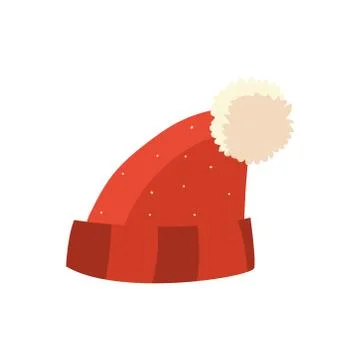 Winter hat with pompom icon isolated design Stock Illustration
