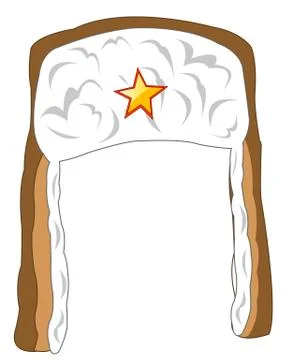 Winter hat with star Stock Illustration