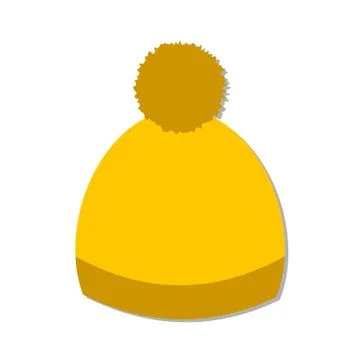 Winter hat. Vector cartoon illustration in flat style. Isolated object. Stock Illustration