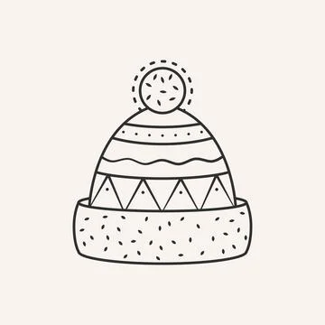 Winter hat. Vector illustration 스톡 일러스트