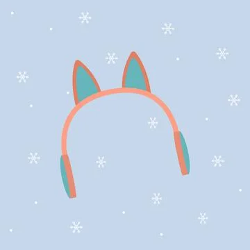 Winter hat. Warm hat. Winter accessories Flat vector illistration Stock Illustration