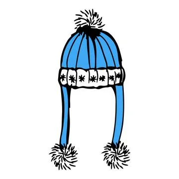 Winter Hat on white back Stock Illustration