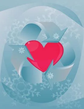 Winter heart Stock Illustration