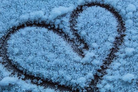 Winter hearts 写真素材