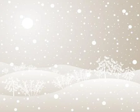 Winter hedgerows Illustrazione stock