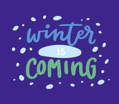 Winter Hello logo vector badge text letters motivation welcome wintertime Stock Illustration