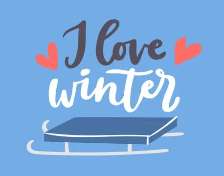 Winter Hello logo vector badge text letters motivation welcome wintertime Stock Illustration