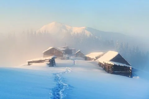 Winter high in the mountains Photos