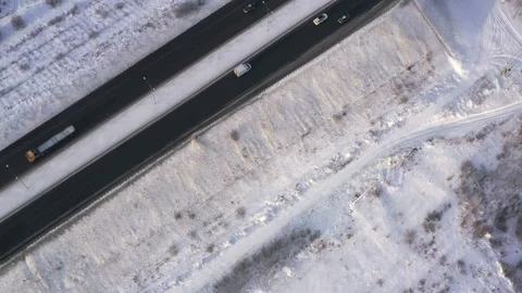 Winter highway Video stock 101404429