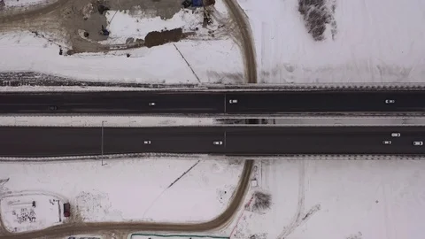 Winter highway Stock Footage 101554083