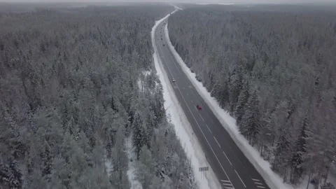 Winter Highway Stock-Footage 138826568