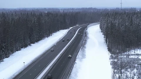 Winter highway 動画素材 145748206