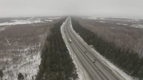 Winter highway 스톡 동영상 168251470