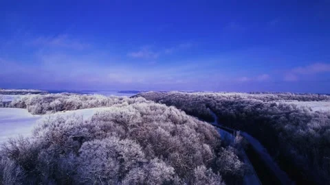 Winter Highway Stock Footage 230112609