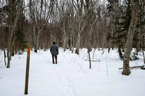 Winter hike Stock Photos