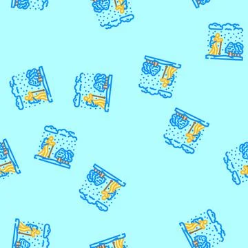 Winter hike winter vector seamless pattern Stock Illustration