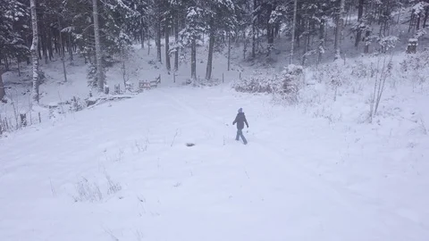 Winter Hiking  Vídeo Stock 88708666