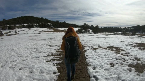 Winter hiking Stock Footage 172545736