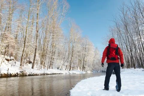 Winter hiking Stock Photos